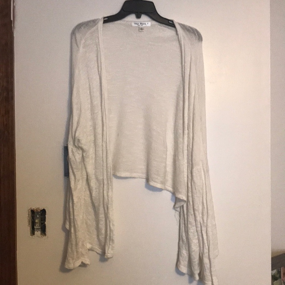 White cardigan